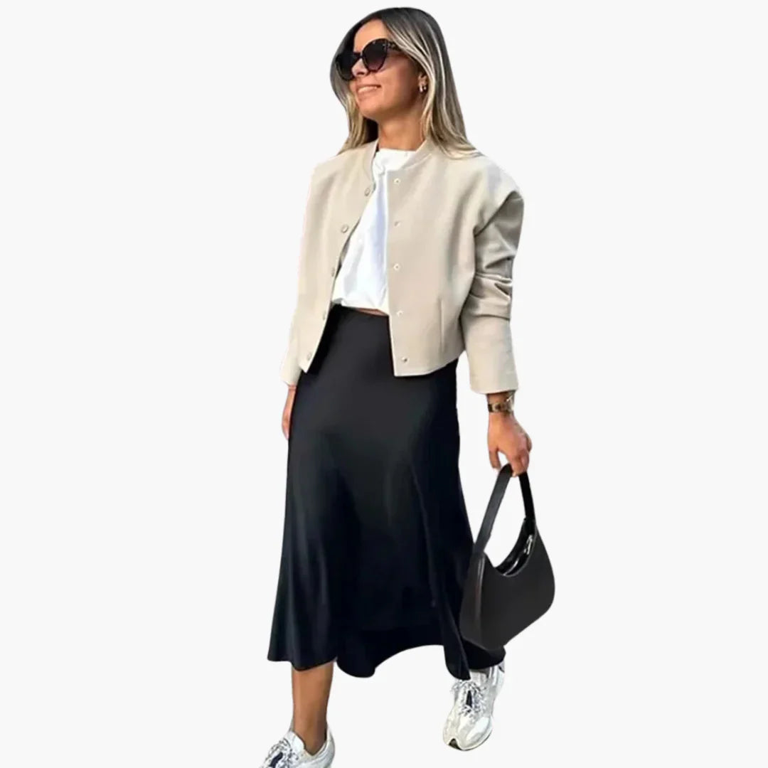 Womens High Waist Skirt Classic Fit - BritishMode