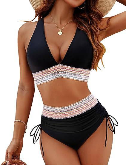 Womens Bikini with Woven Waistband