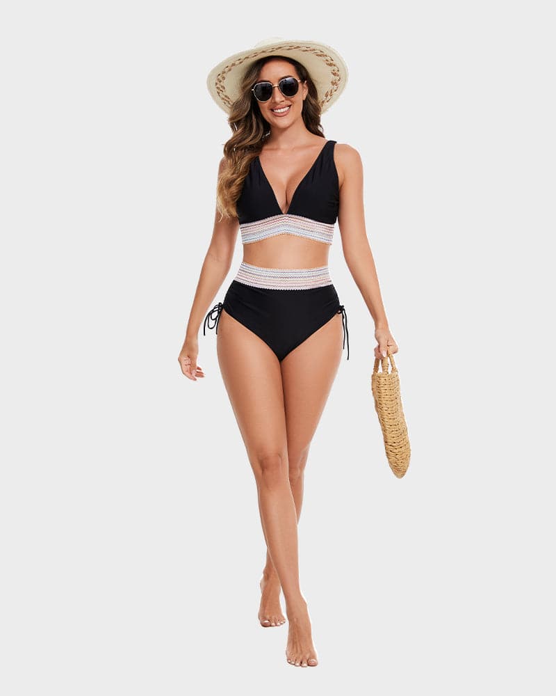 Womens Bikini with Woven Waistband