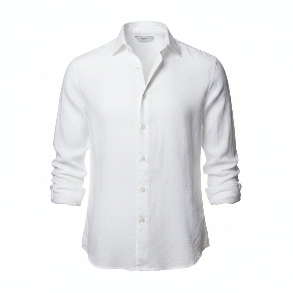 Mens Linen Shirt Classic Fit Summer - BritishMode