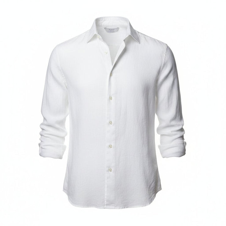 Mens Linen Shirt Classic Fit Summer - BritishMode