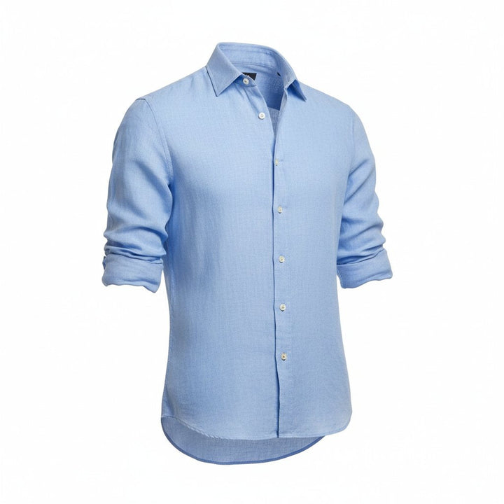 Mens Linen Shirt Classic Fit Summer