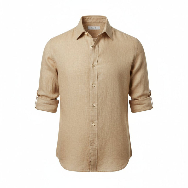 Mens Linen Shirt Classic Fit Summer