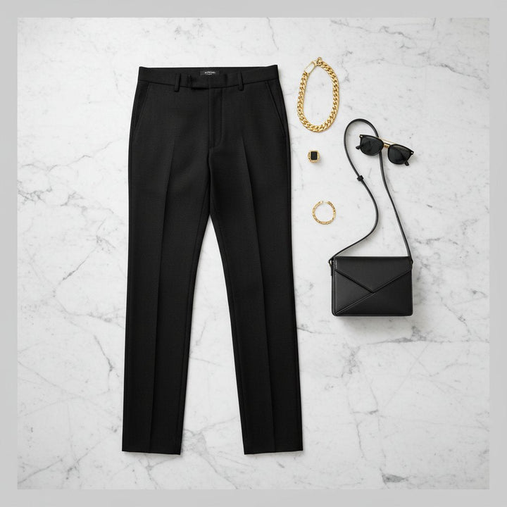 Mens Tailored Slim Fit Trousers