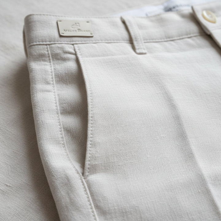 Mens Linen Tailored Summer Shorts