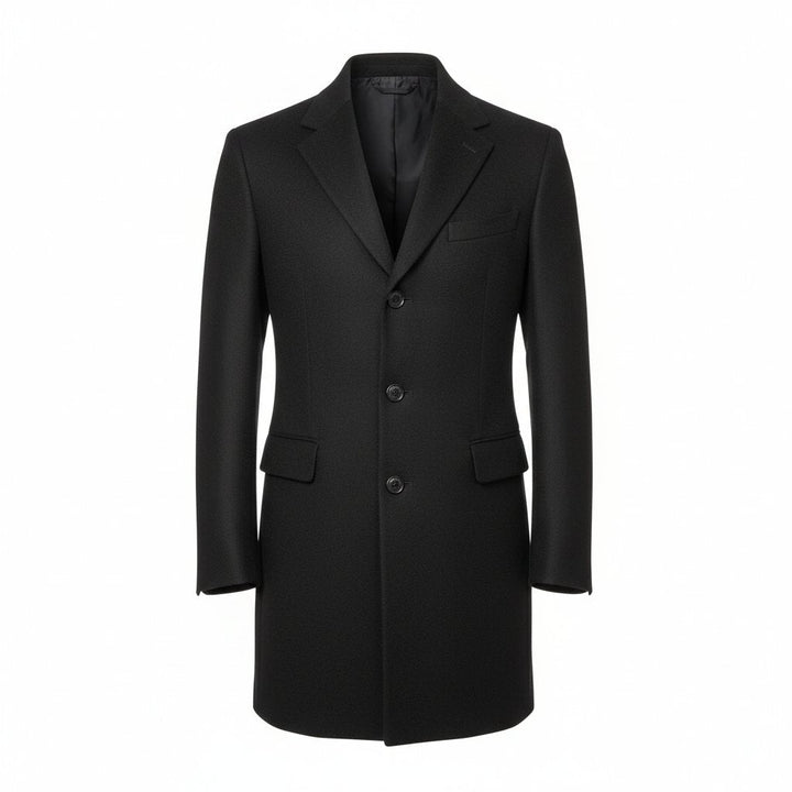 Mens Wool Overcoat Fitted Style - BritishMode
