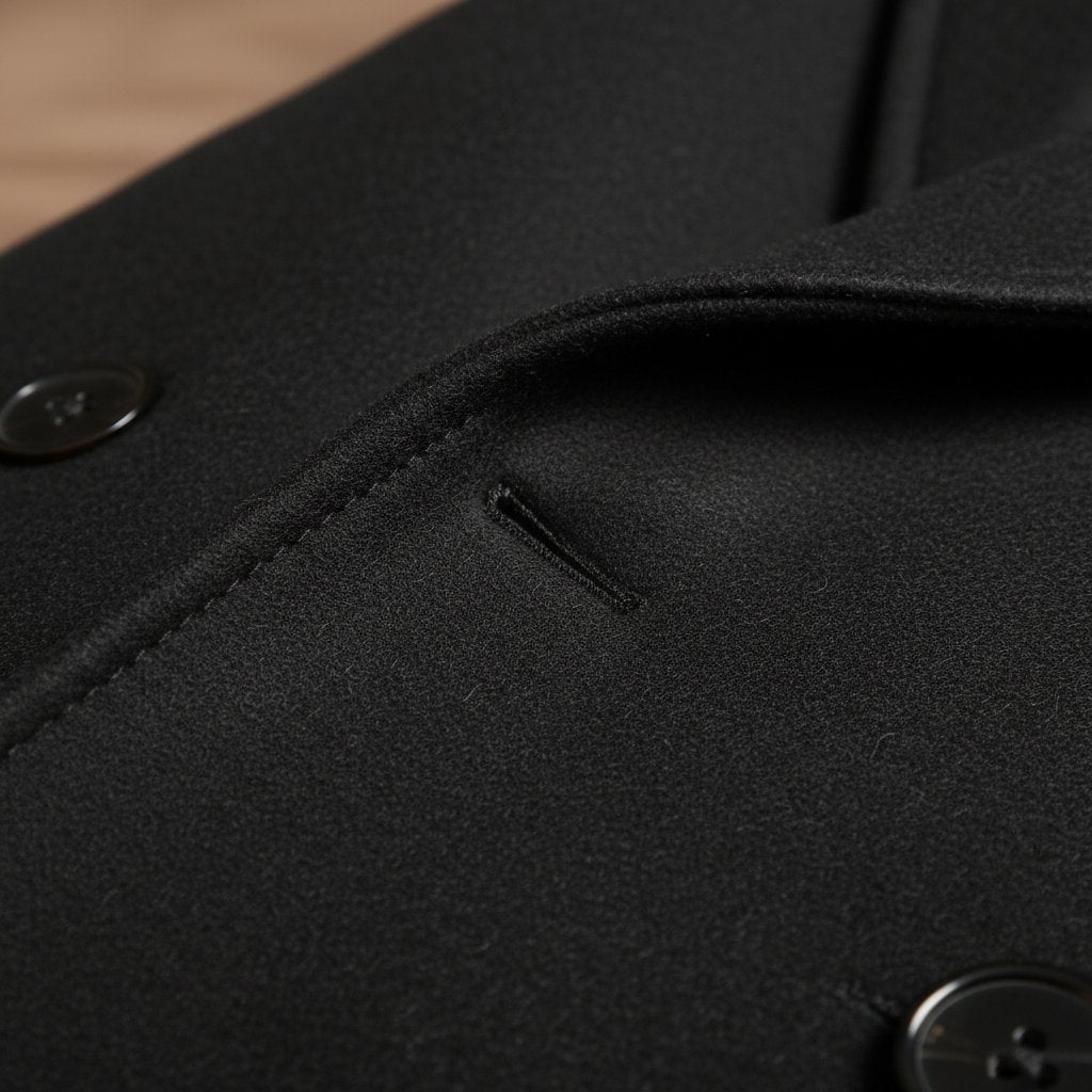 Mens Wool Overcoat Fitted Style