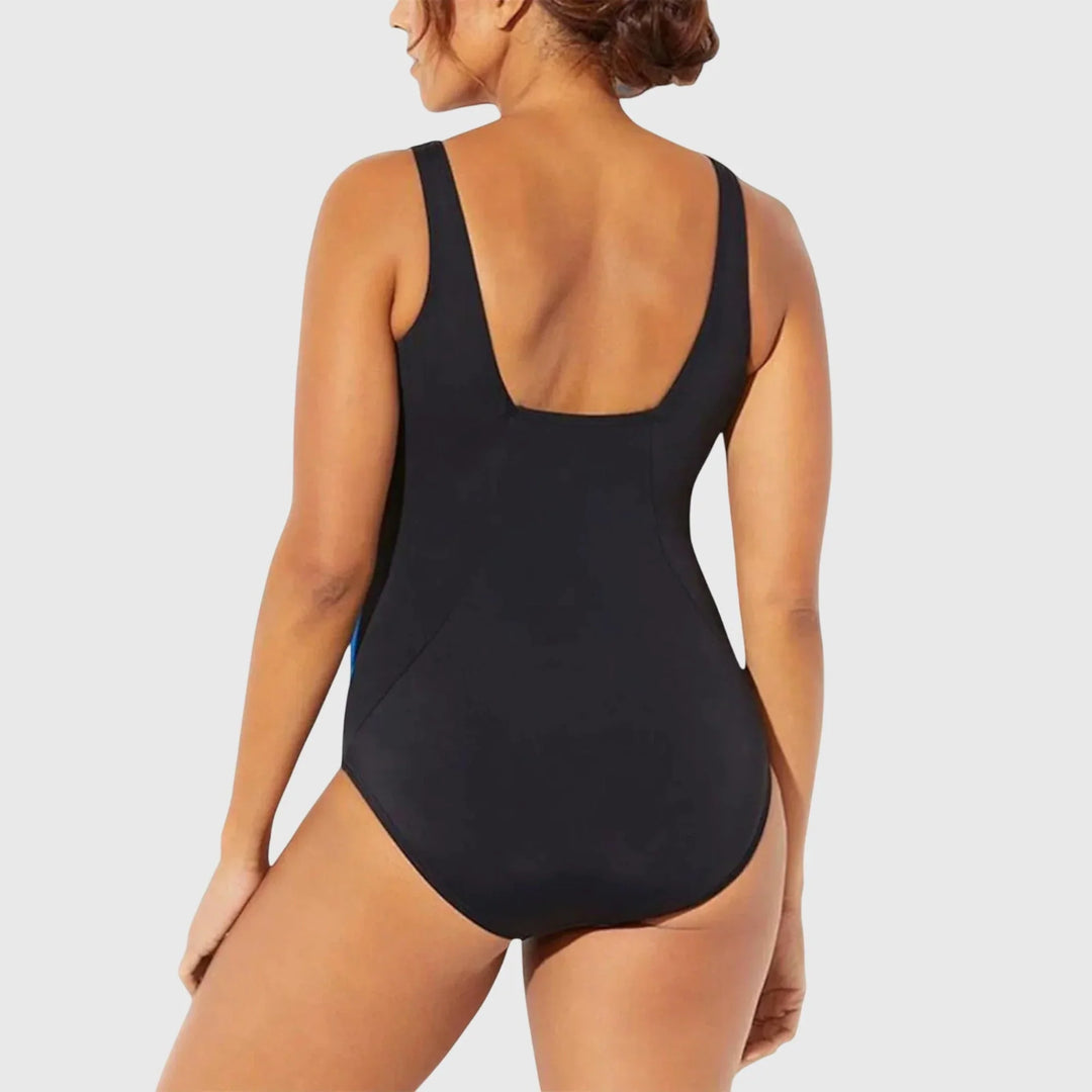 Womens Swimsuit Square Neck Patterned Design