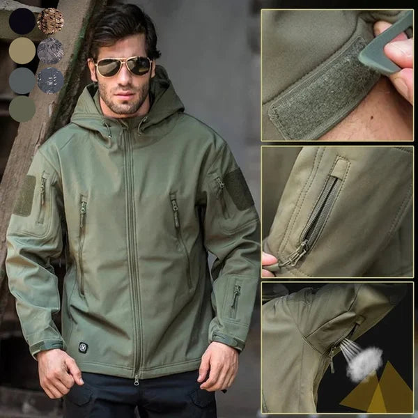 Mens Softshell Jacket Water Resistant Outdoor Fit