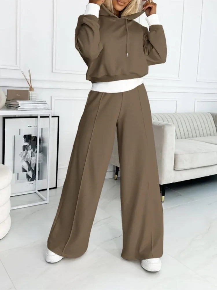 Womens Hoodie and Jogger Set Oversized Cozy Relaxed Fit