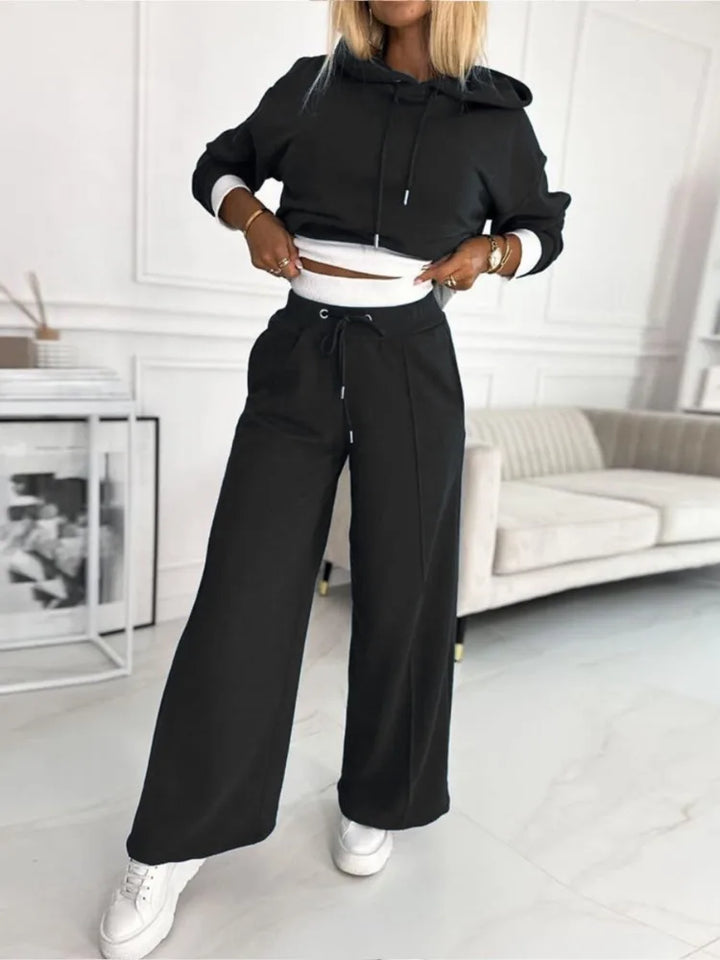 Womens Hoodie and Jogger Set Oversized Cozy Relaxed Fit