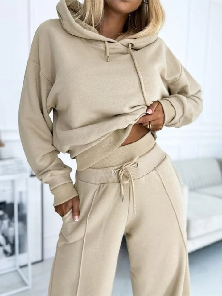 Womens Hoodie and Jogger Set Oversized Cozy Relaxed Fit - BritishMode