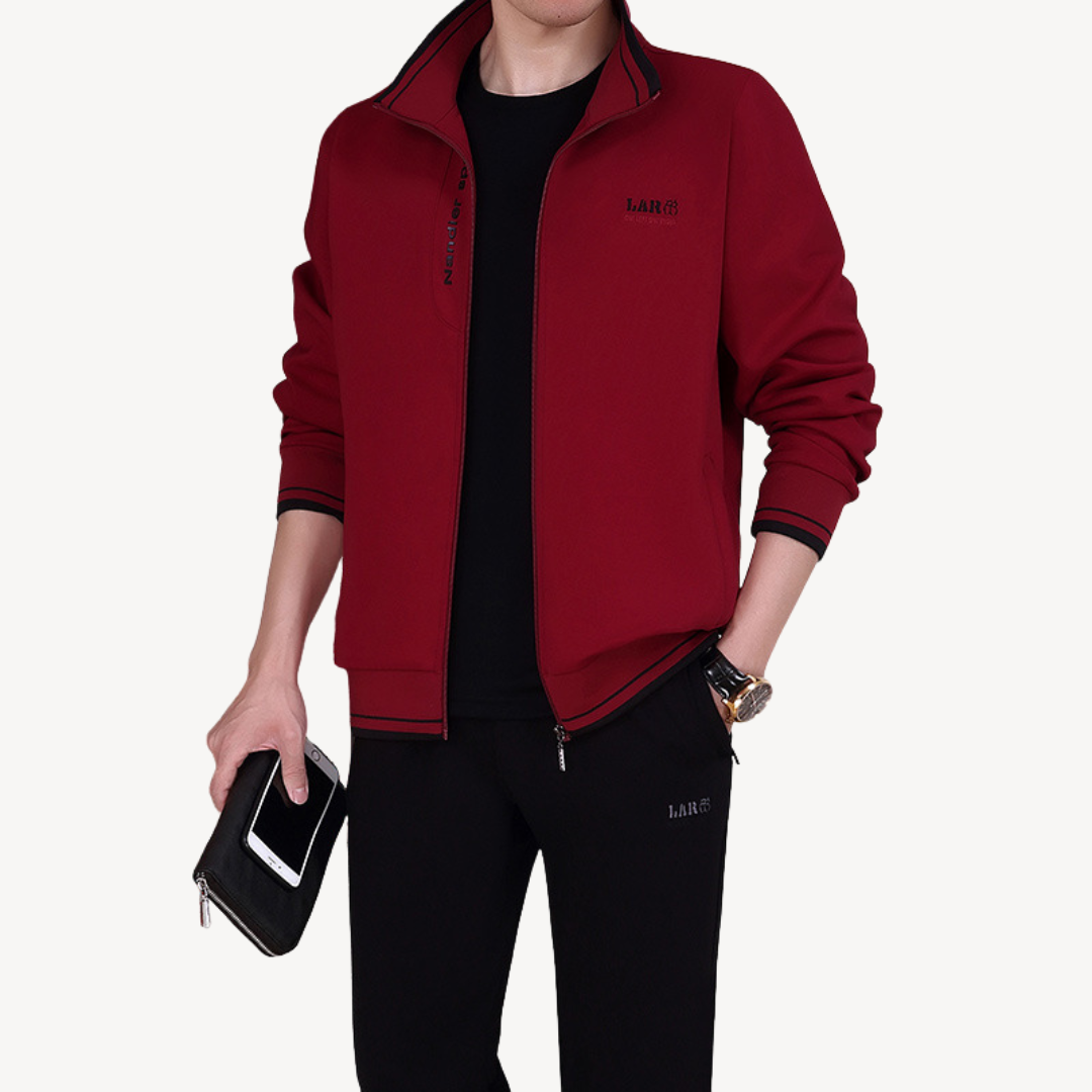 Mens Tracksuit Set with Zipper Closure - BritishMode