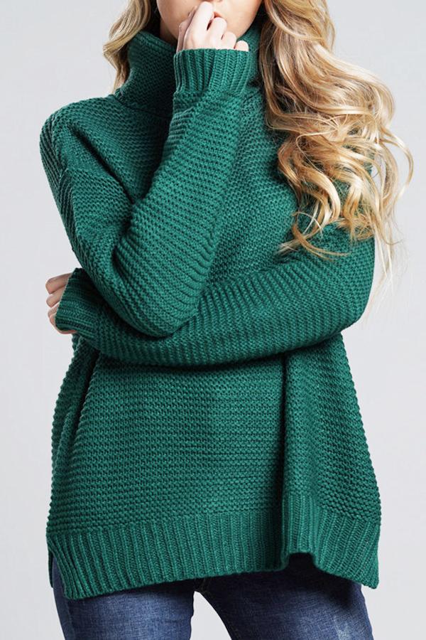 Womens Turtleneck Sweater Cozy Knit Winter - BritishMode