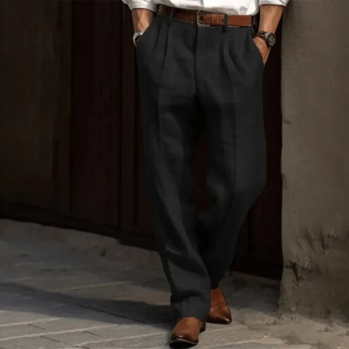 Mens Casual Pants with Pockets Regular Fit