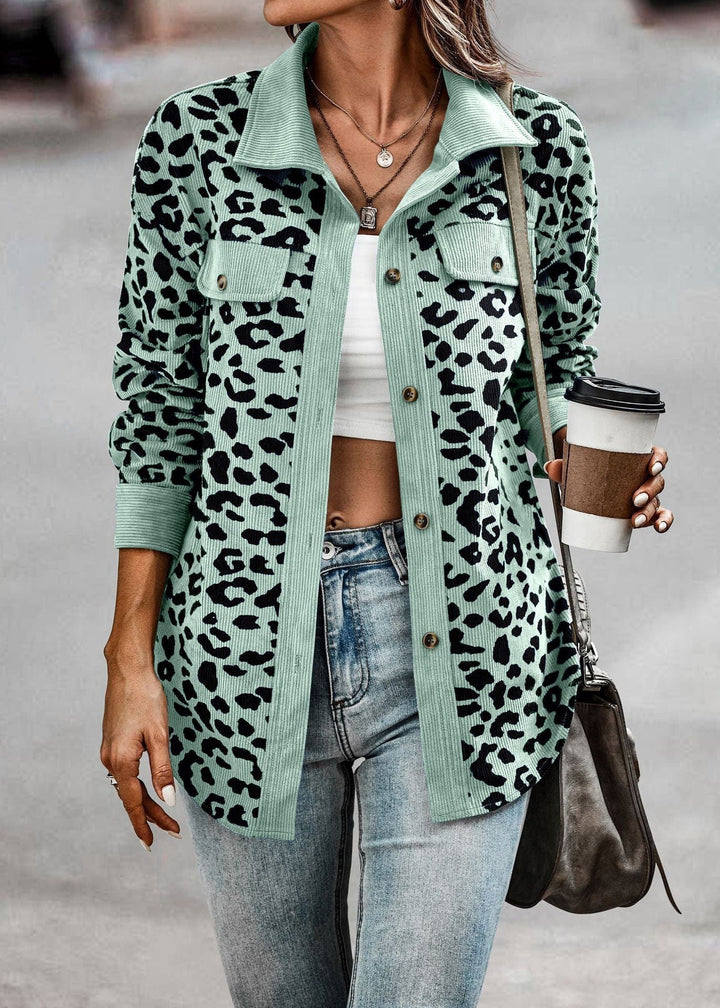 Womens Leopard Print Coat High Quality Spring Fit