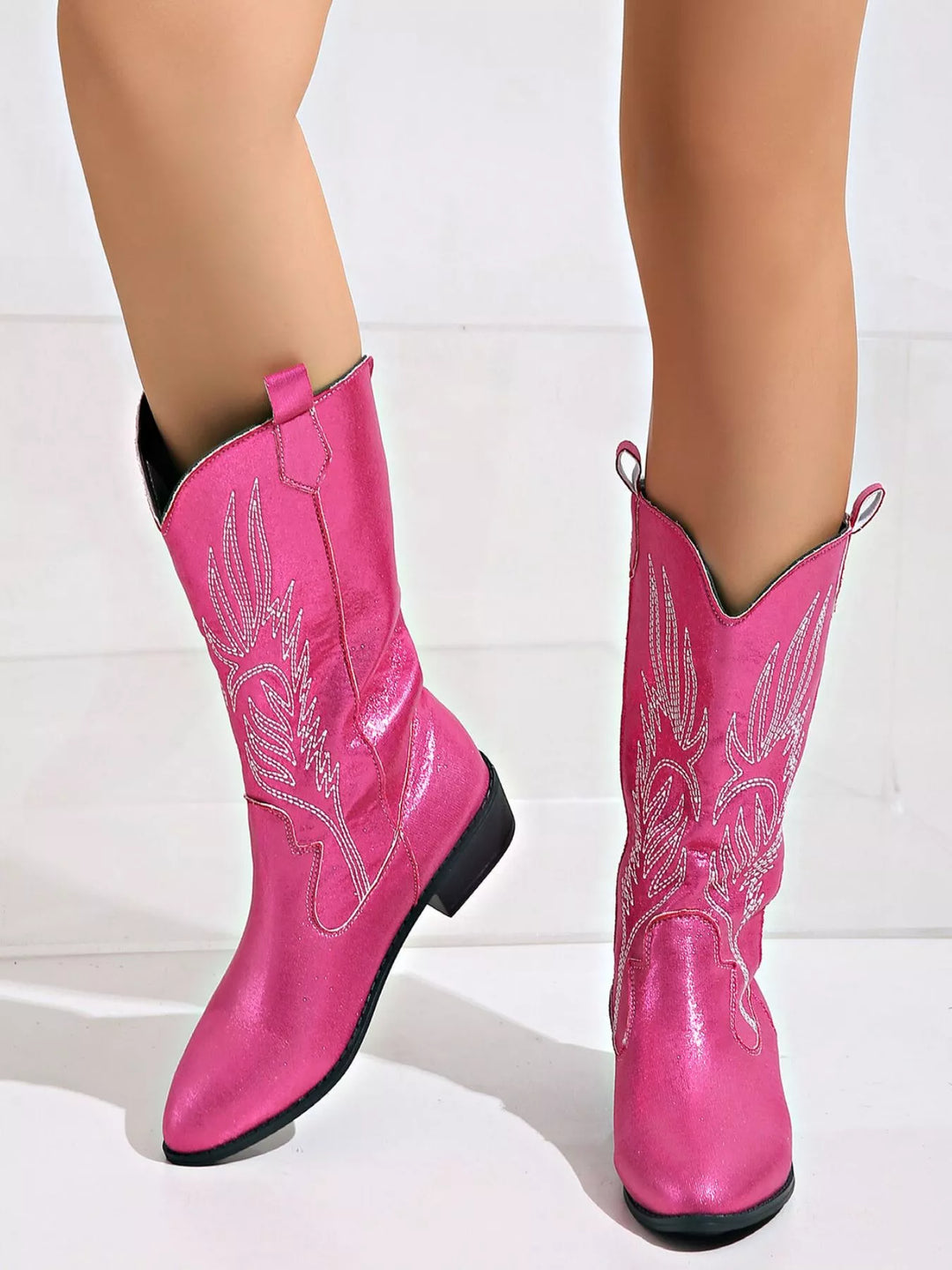 Womens Ankle Boots High Heel Decorative Style