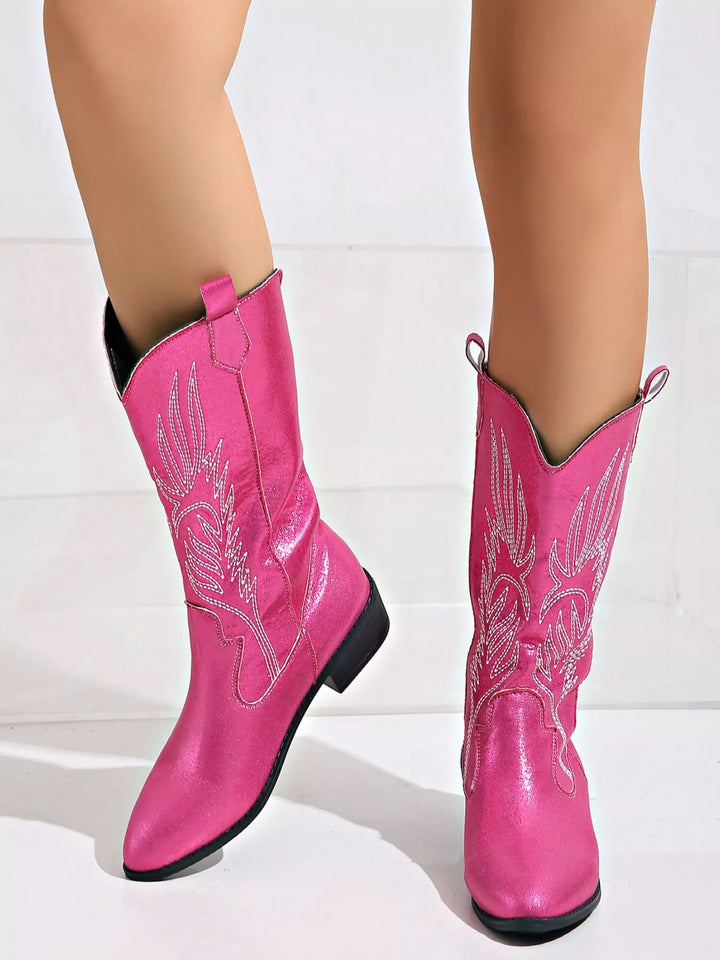 Womens Ankle Boots High Heel Decorative Style