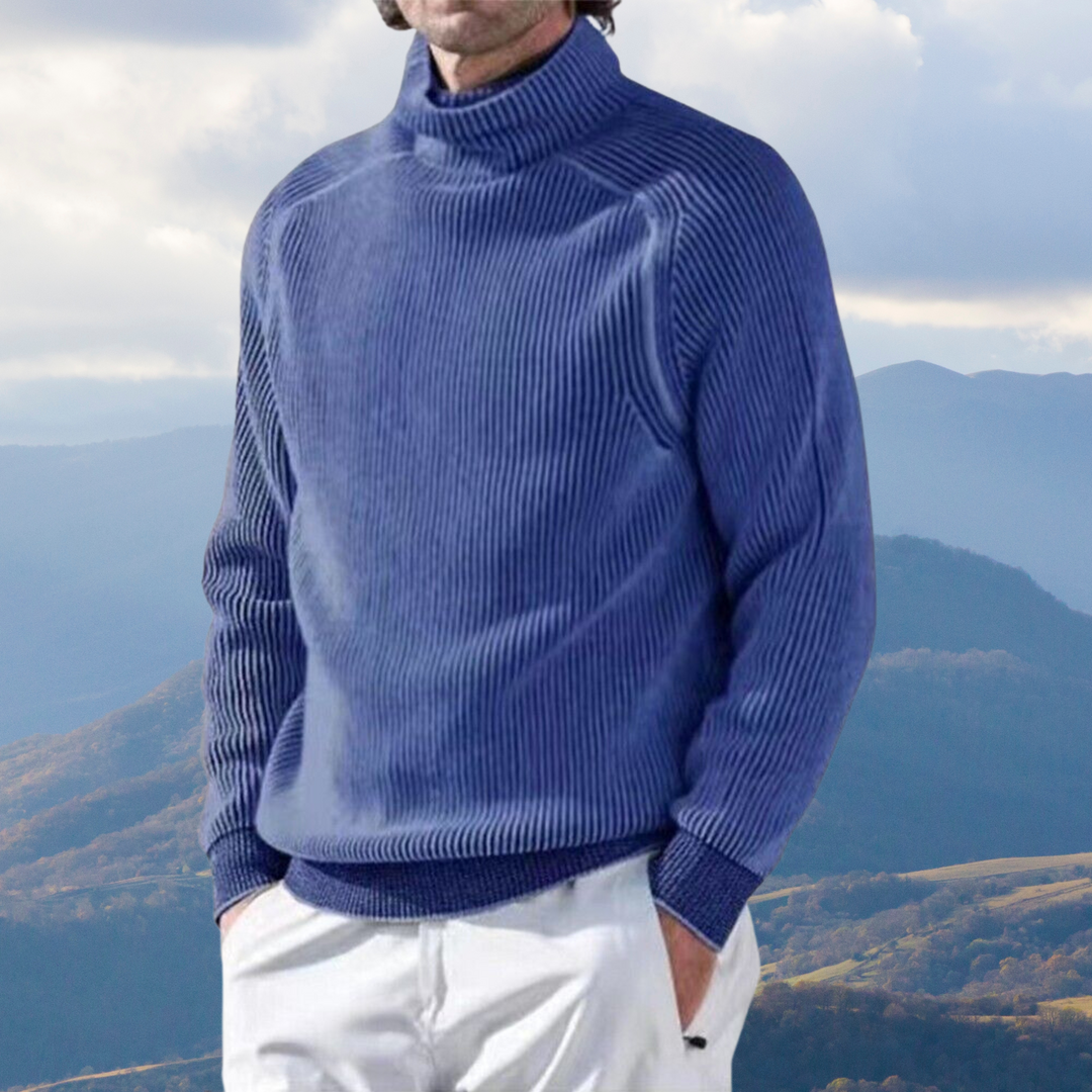 Mens Crew Neck Sweater Cable Knit Classic Fit