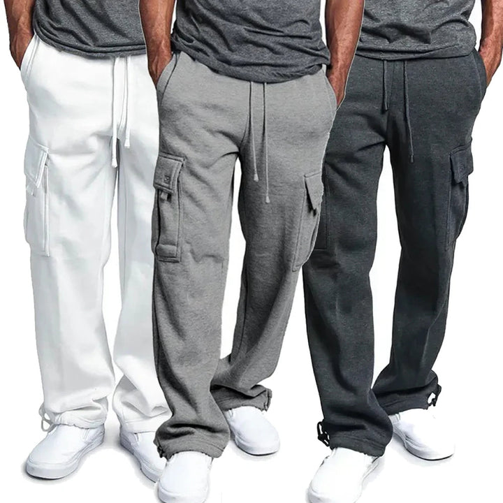 Mens Cargo Jogging Trousers Fleece Comfortable Fit - BritishMode