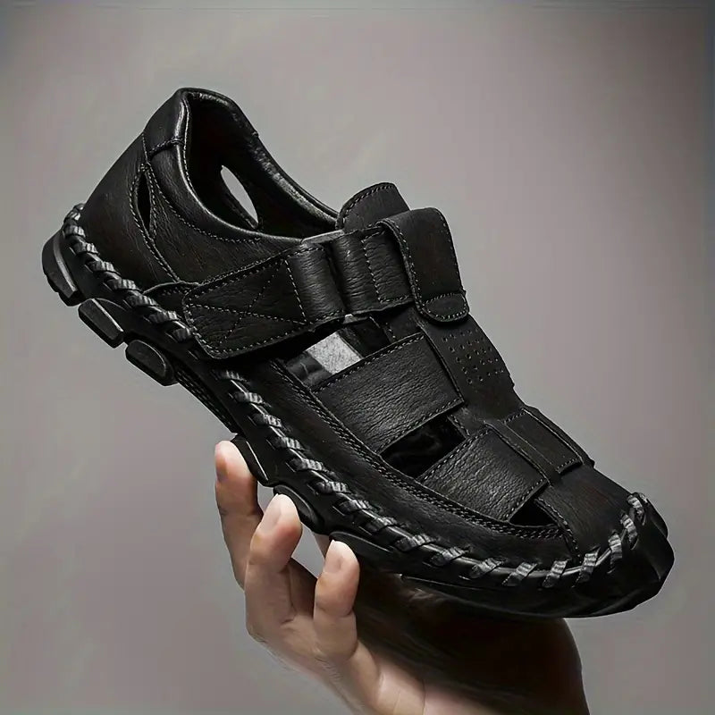 Unisex Leather Sandals Comfortable Casual Fit - BritishMode