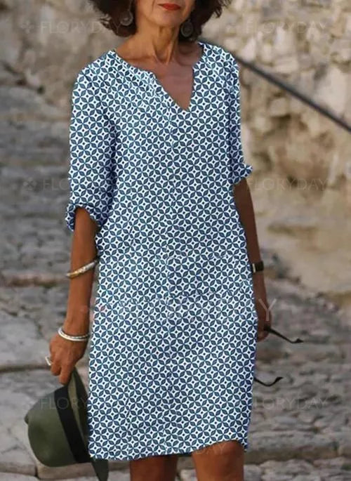Womens Knee-Length Dress Chic Style