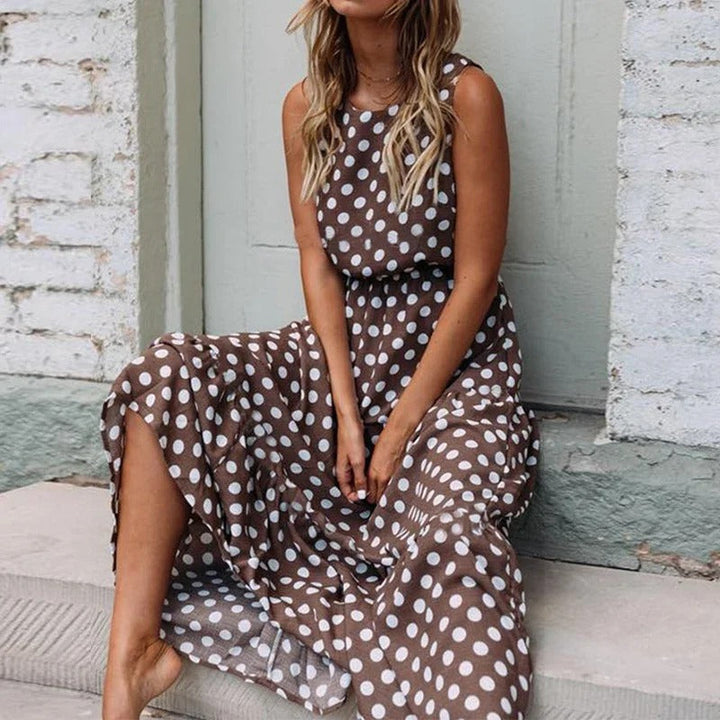 Womens Sleeveless Dress Elegant Fit