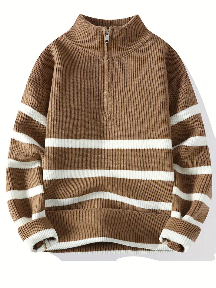 Unisex Crew Neck Wool Blend Sweater Warm Fit