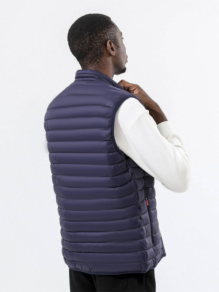 Mens High-Collar Gilet Lightweight Sleeveless Vest