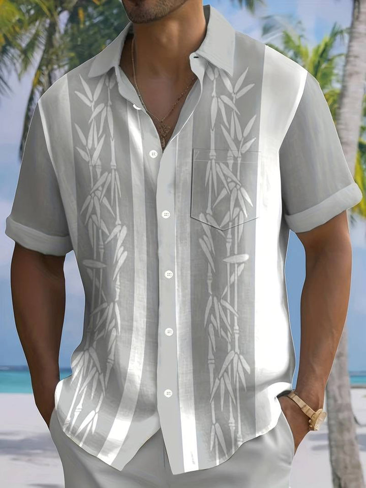 Mens Short-Sleeve Shirt Bamboo Fabric Regular Fit - BritishMode