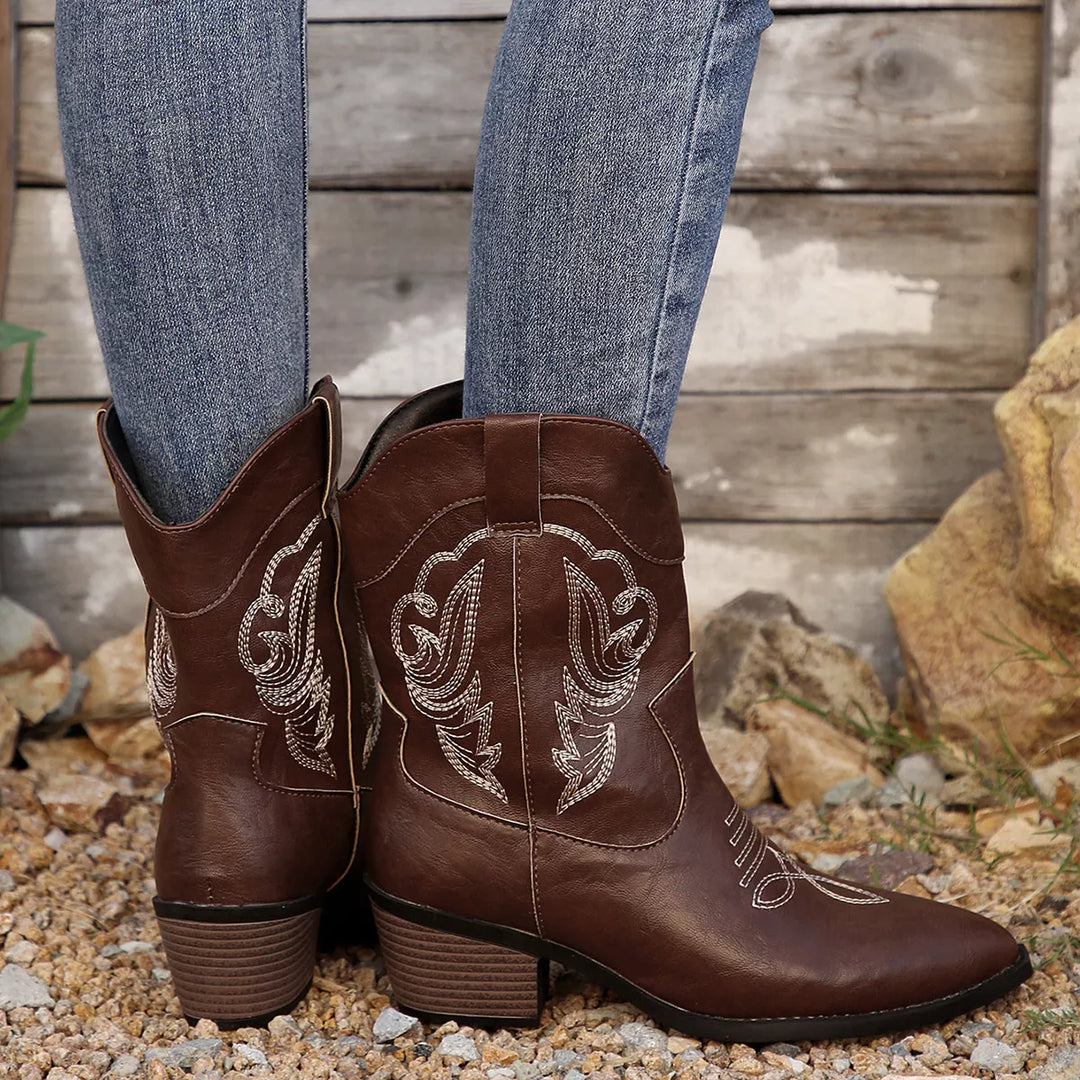 Womens Riding Boots Leather Rustic Style