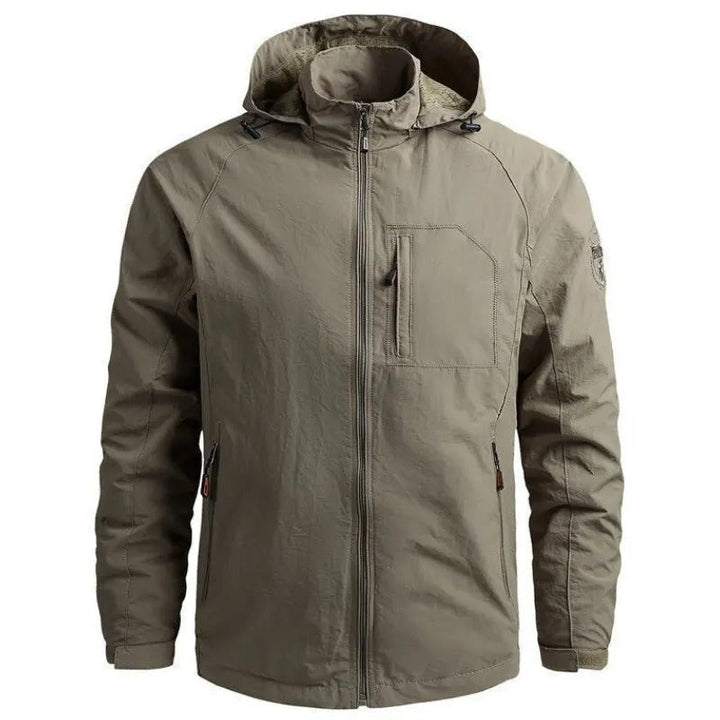 Mens Outdoor Jacket Full Zip Hooded