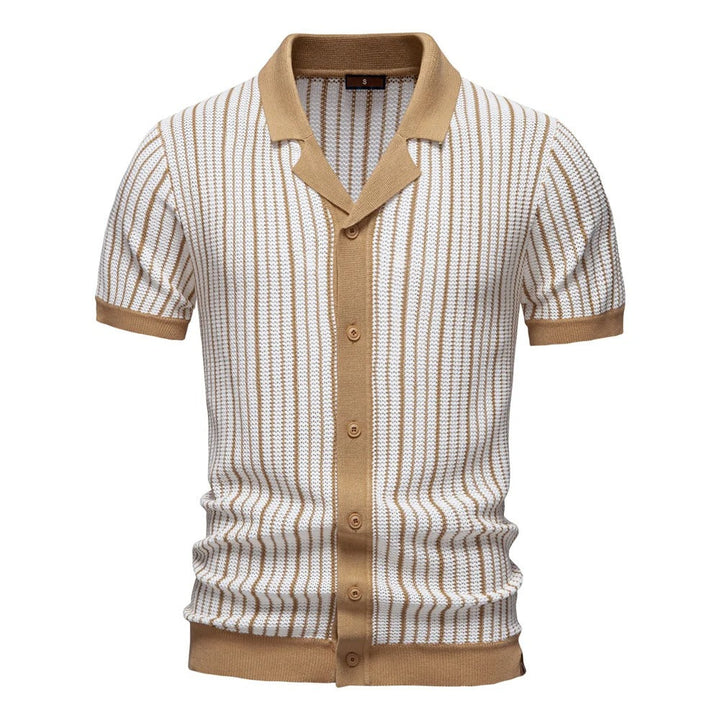 Mens Shirt Cotton Classic Fit Stripe