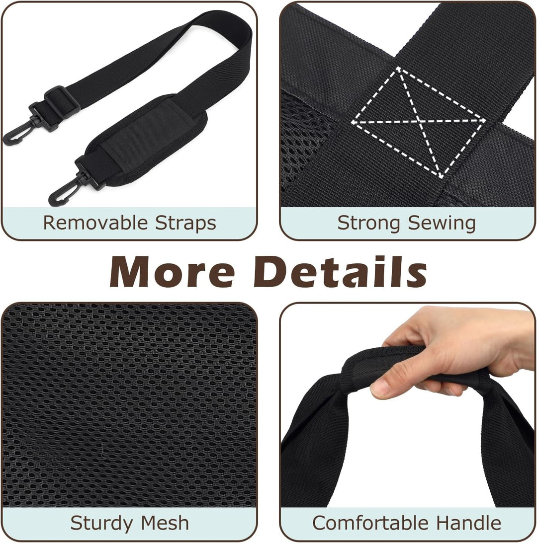 Extra Large Clear Mesh Beach Tote Bag with Pockets