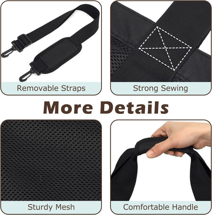 Extra Large Clear Mesh Beach Tote Bag with Pockets