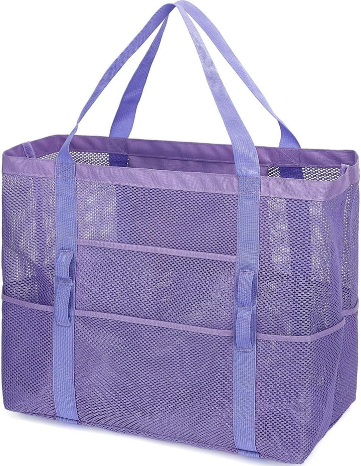Extra Large Clear Mesh Beach Tote Bag with Pockets
