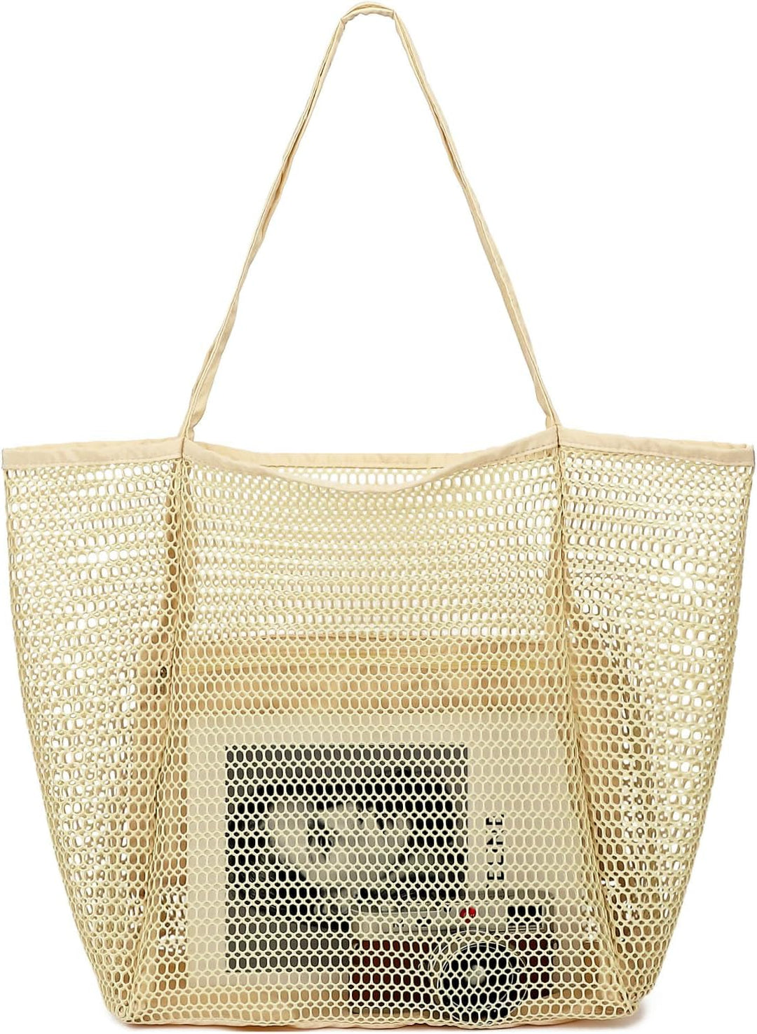 Extra Large Clear Mesh Beach Tote Bag with Pockets