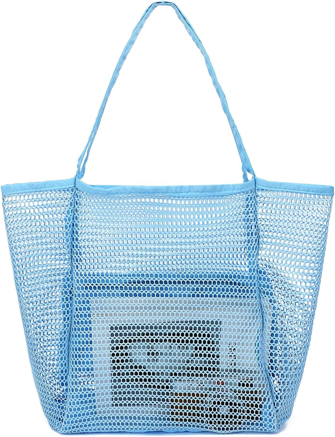 Extra Large Clear Mesh Beach Tote Bag with Pockets