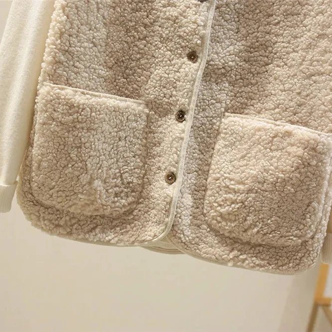 Womens Lightweight Fleece Vest Soft Teddy with Pockets