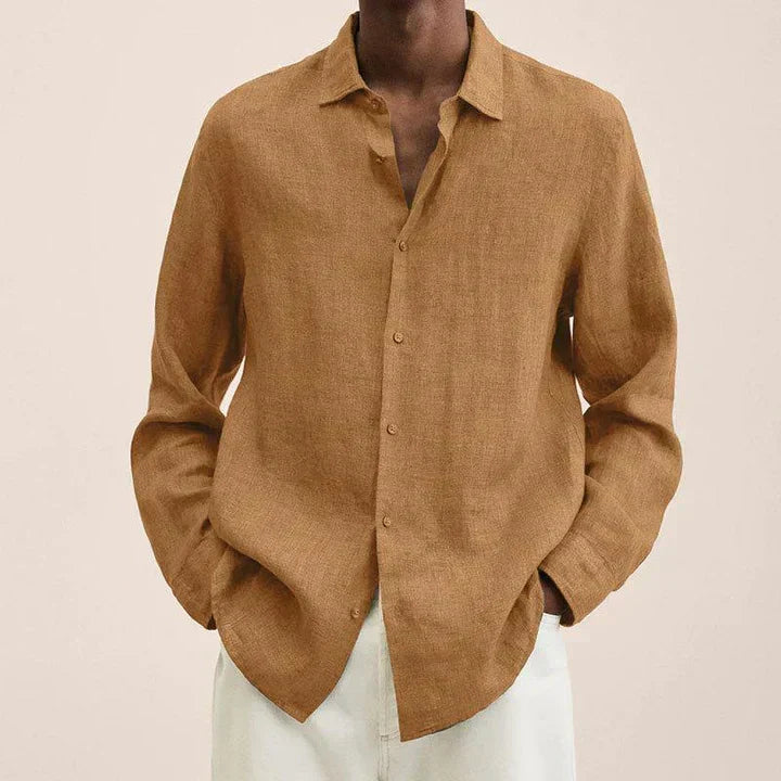 Mens Linen Shirt Lightweight Versatile Fit
