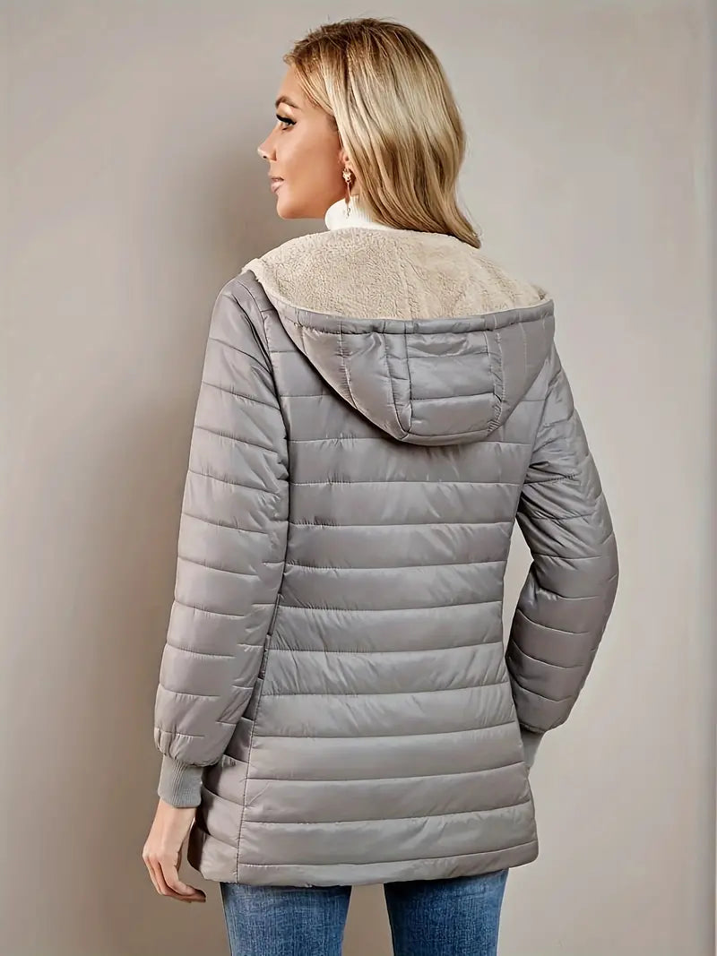 Womens Quilted Jacket Comfortable Insulated Warm Fit