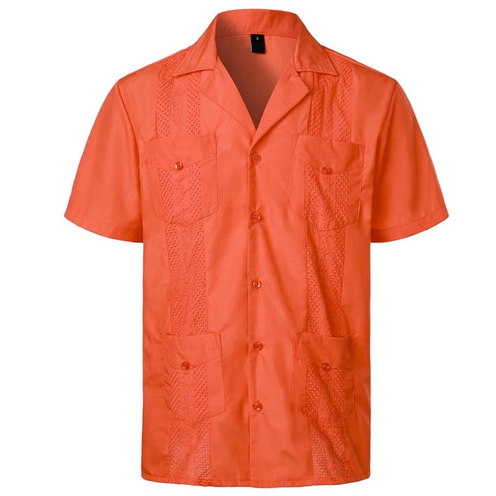 Mens Short Sleeve Shirt Cotton Classic Fit - BritishMode