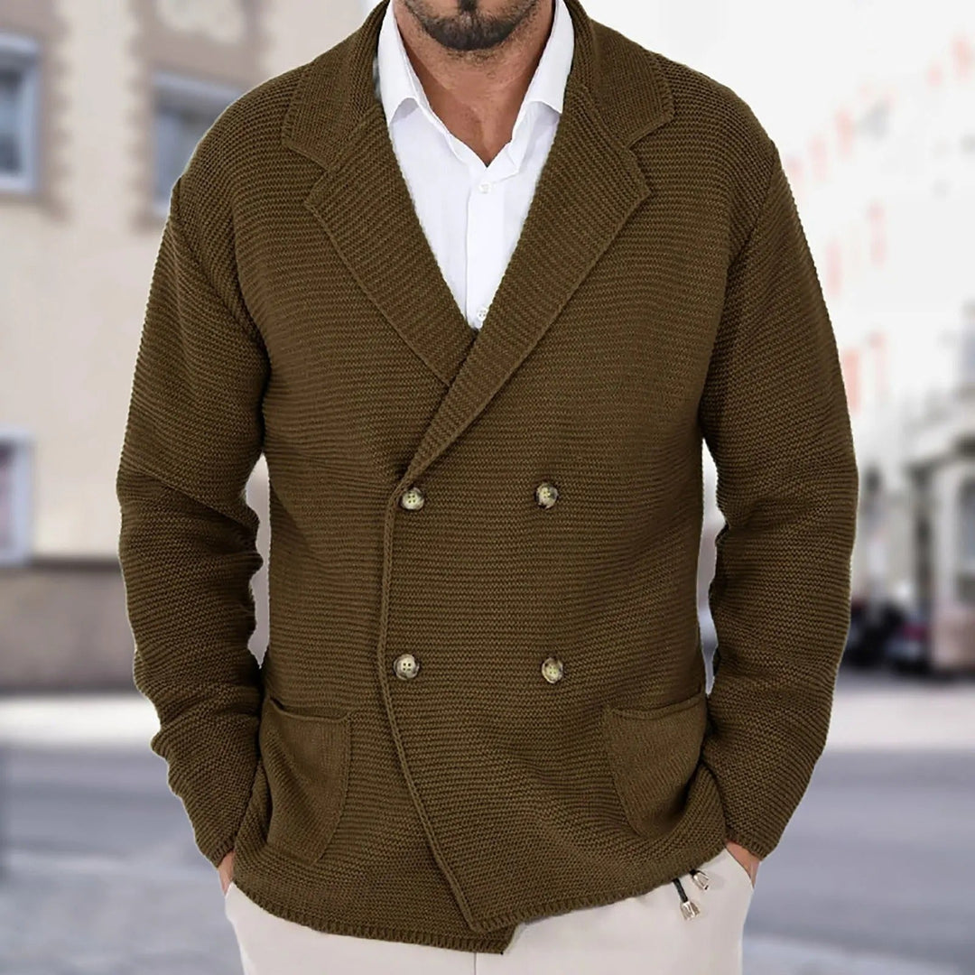 Mens Cable Knit Sweater Classic Fit Wool Blend - BritishMode