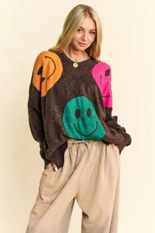 Womens Oversized Sweater Colorblock Bold Fit - BritishMode