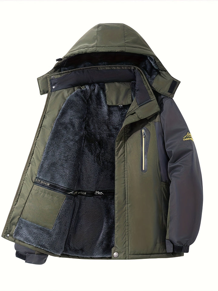 Mens Winter Coat Insulated Fleece Cozy Fit