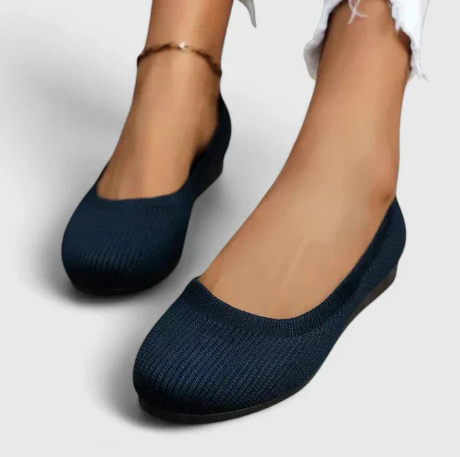 Womens Orthopedic Knit Ballet Flats Slip-On