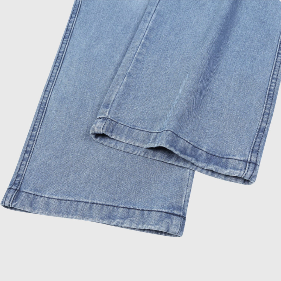 Womens High-Waist Wide-Leg Denim Jeans Relaxed Fit