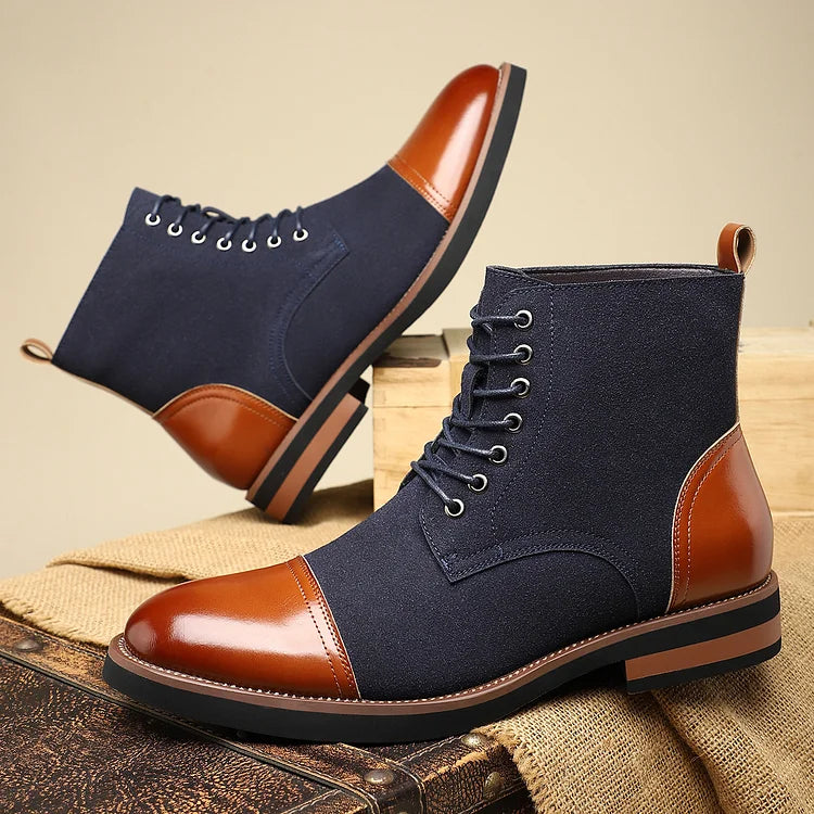 Mens Oxford High Boots Leather Classic Fit