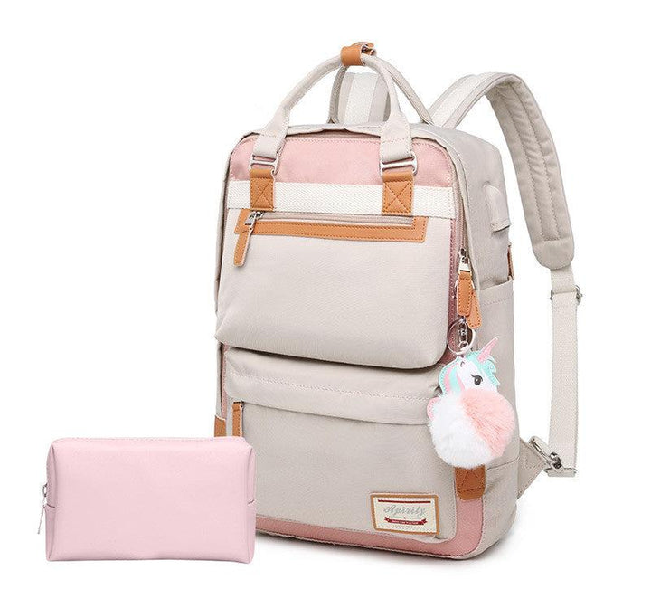 Womens Waterproof Backpack with 15.6-Inch Laptop Compartment