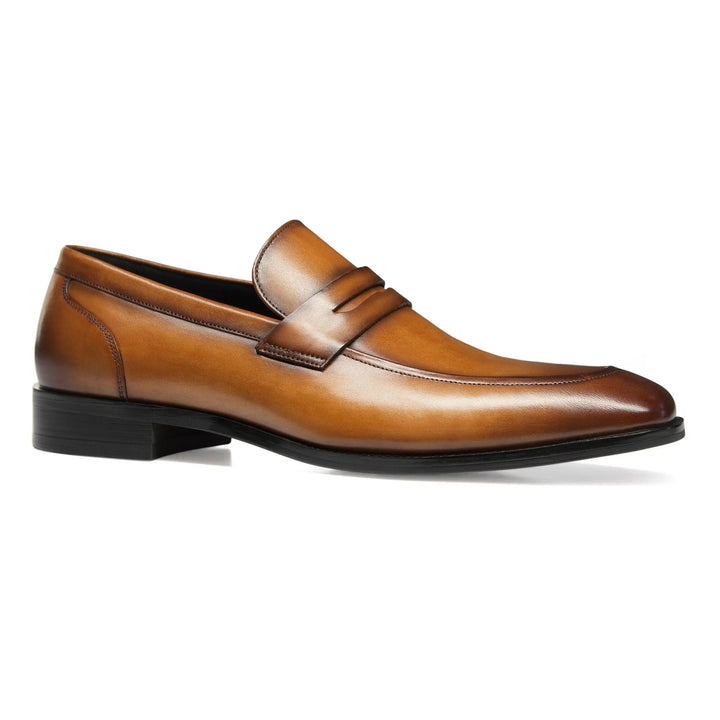 Mens Penny Loafers Classic Leather Slip-On